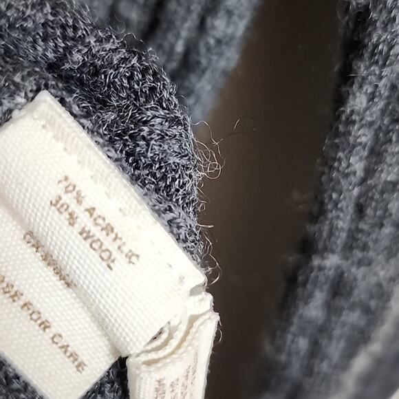 Free People Grey Wool Hoodie Small Sweater - Picture 4 of 6